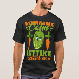 Romaine Calm Lettuce Carrot On Vegan Vegetarian Pu T-Shirt