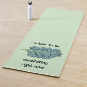 "Romaine Calm - Lettuce Meditate" Pun Yoga Mat