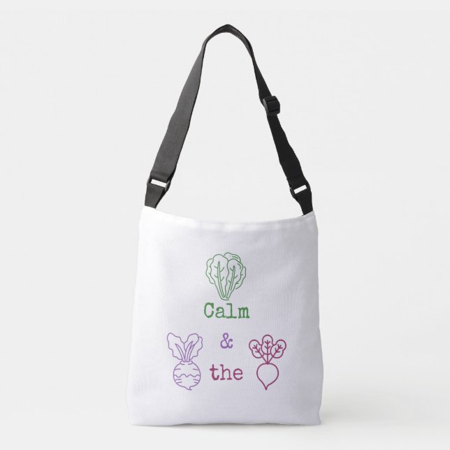 Romaine Calm & Turnip the Beet  Crossbody Bag (Front)