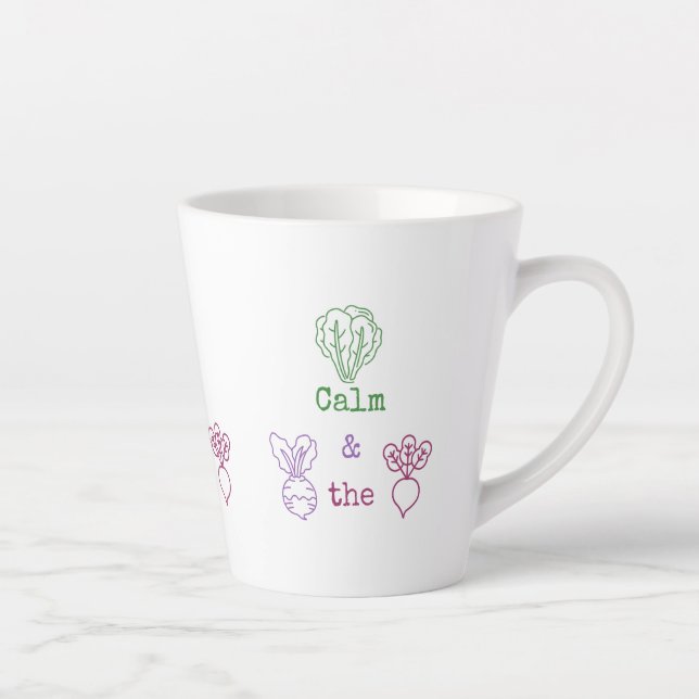 Romaine Calm & Turnip the Beet   Latte Mug (Right)