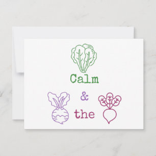 Romaine Calm & Turnip the Beet Postcard