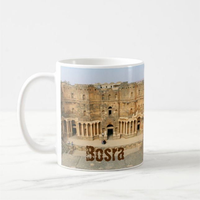 Roman Amphitheatre, Bosra, Syria  Coffee Mug (Left)