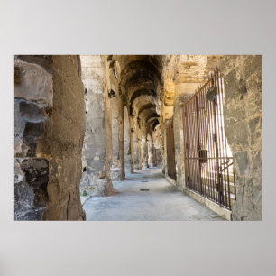 Roman Arena Hallway, France Poster