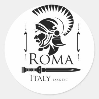 Roman Army - Legionary with Gladio Classic Round Sticker