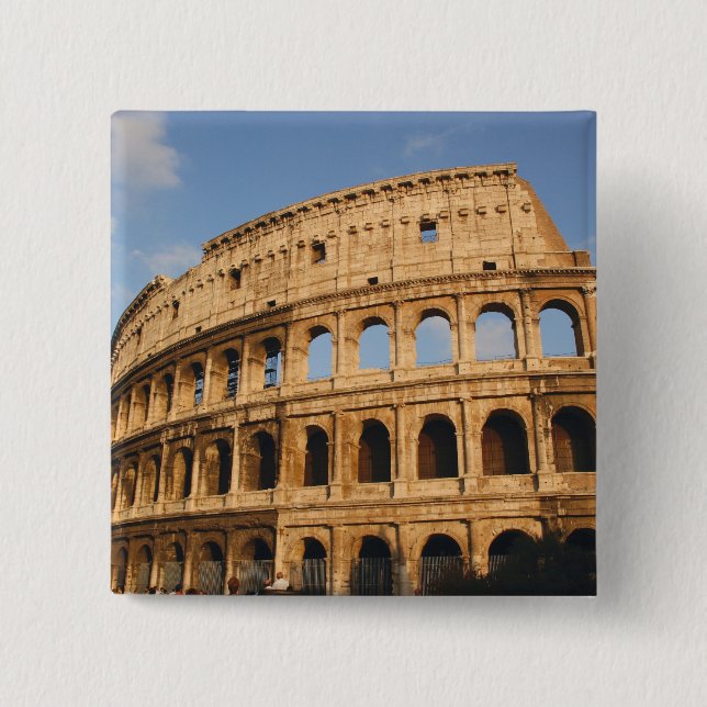 Roman Art. The Colosseum or Flavian 3 15 Cm Square Badge (Front)