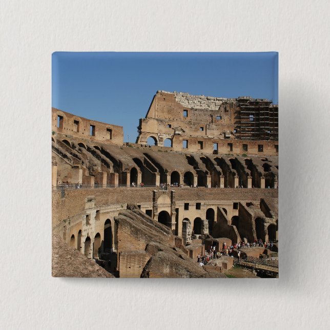 Roman Art. The Colosseum or Flavian 7 15 Cm Square Badge (Front)