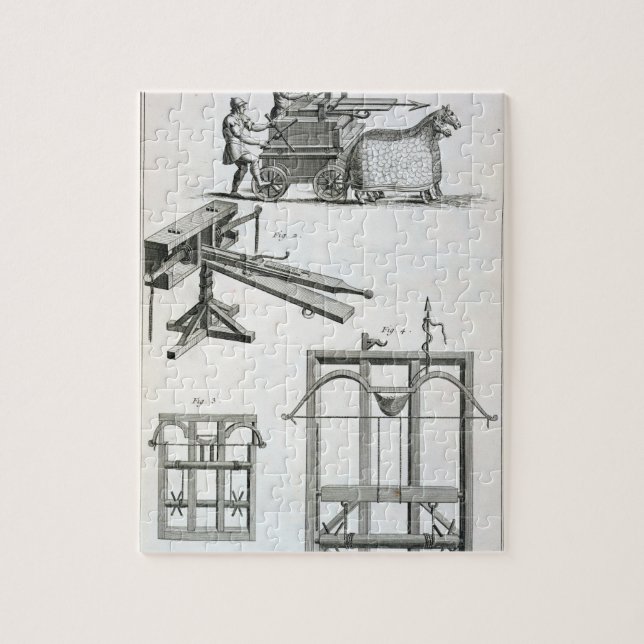 Roman Ballistic Machinery, from the 'Encyclopedie Jigsaw Puzzle (Vertical)