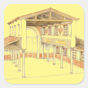 Roman basilica square sticker