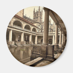 Roman Baths and Abbey, III, Bath, England classic Magnet