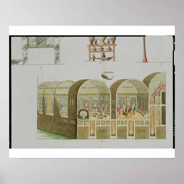 Roman Baths, plate from 'The History of the Nation Poster (Front)