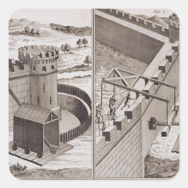 Roman Battering Rams, from the 'Encyclopedie des S Square Sticker (Front)