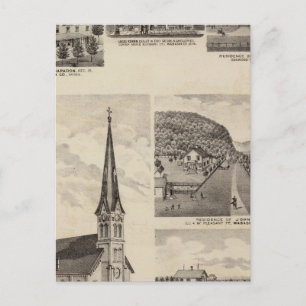 Roman Catholic Church, Residences, Minnesota Postcard
