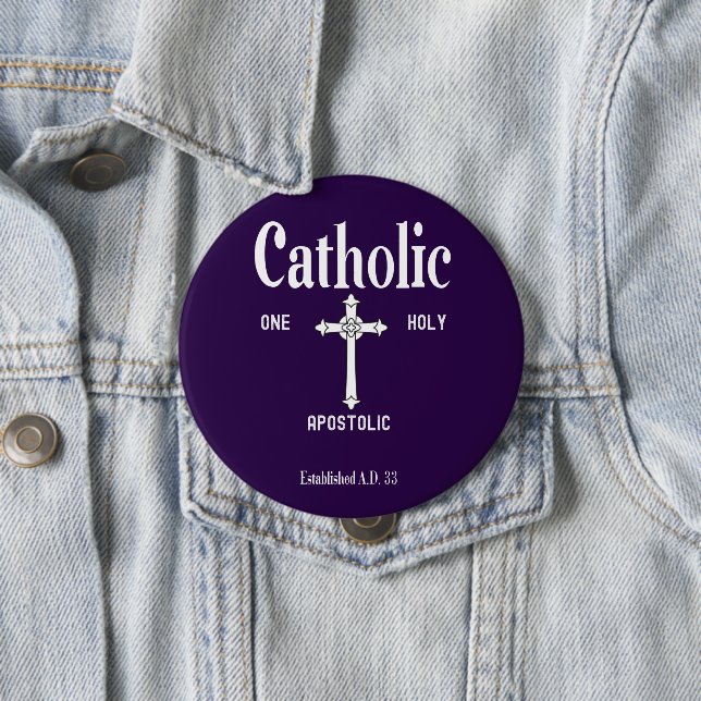 Roman Catholic gift 10 Cm Round Badge (In Situ)