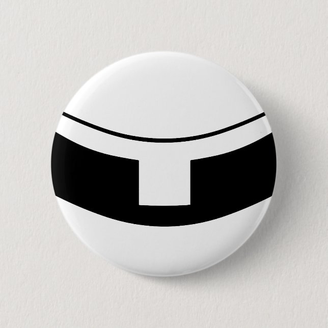 Roman Catholic Priest's Collar 6 Cm Round Badge (Front)