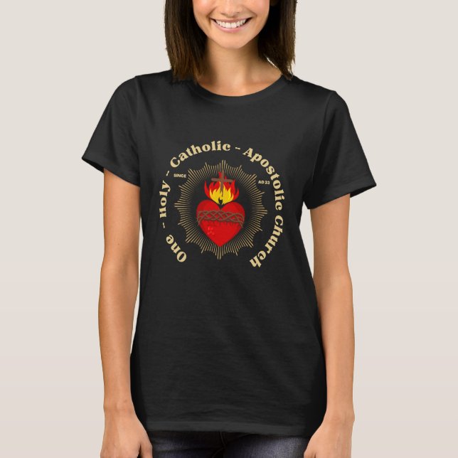 Roman Catholic Sacred Heart Gift T-Shirt (Front)