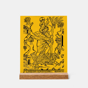 Roman Catholic Saint Christopher  Acrylic Sign