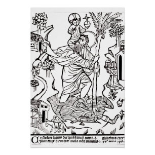 Roman Catholic Saint Christopher Poster