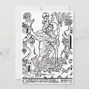 Roman Catholic Saint Christopher  Thank You Card