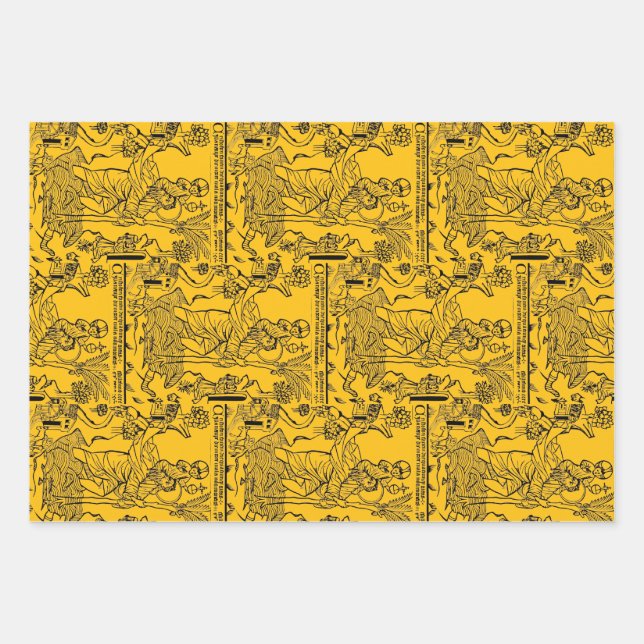 Roman Catholic Saint Christopher  Wrapping Paper Sheet (Front)