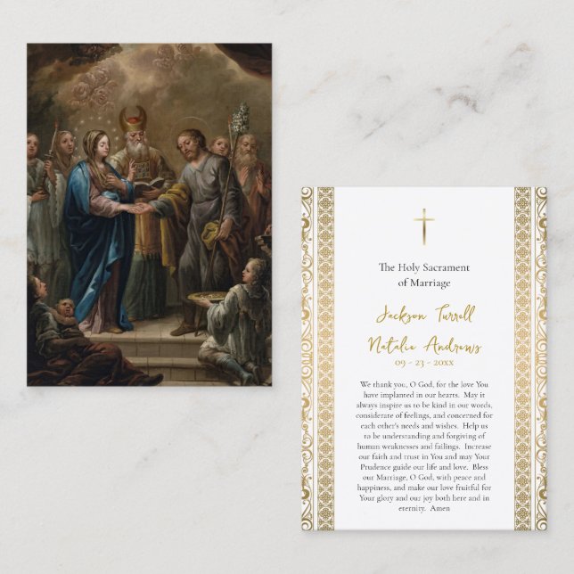 Roman Catholic Wedding Prayer Card (Front/Back)