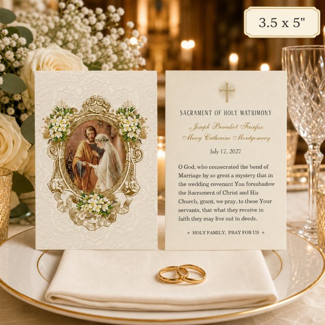 Roman Catholic Wedding Prayer Holy Card (Creator Uploaded)