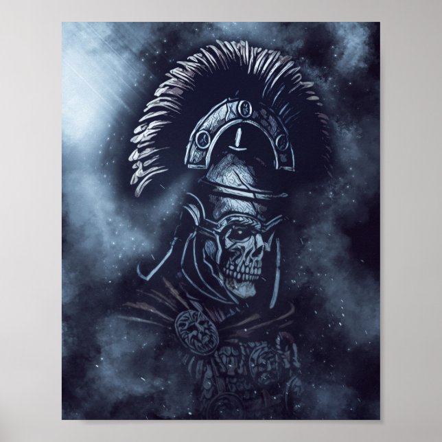 ✪ Roman Centurion Skull Mediaeval Fantasy art ✪ Poster (Front)