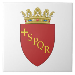 Roman Coat of Arms (SPQR) (Rome, Italy) Ceramic Tile