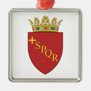 Roman Coat of Arms (SPQR) (Rome, Italy) Metal Ornament