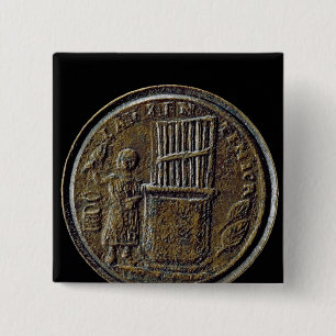 Roman coin depicting an Organ 15 Cm Square Badge
