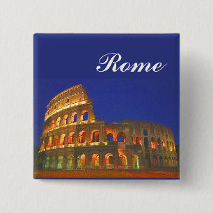 Roman Coliseum 15 Cm Square Badge