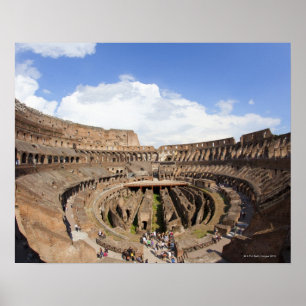 Roman Coliseum, fish eye view Poster