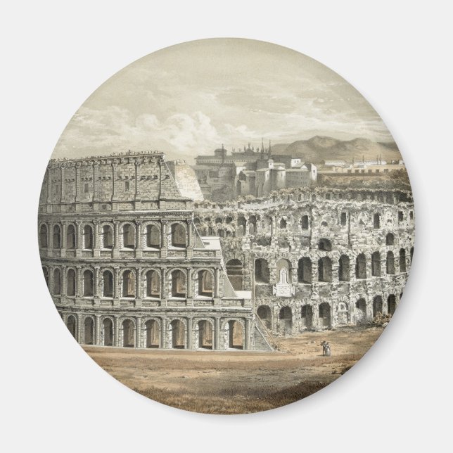 Roman Coliseum Vintage Art Magnet (Front)