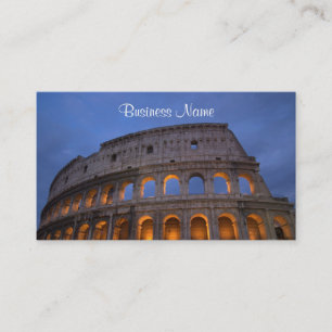 Roman Colosseum at Night Business Card