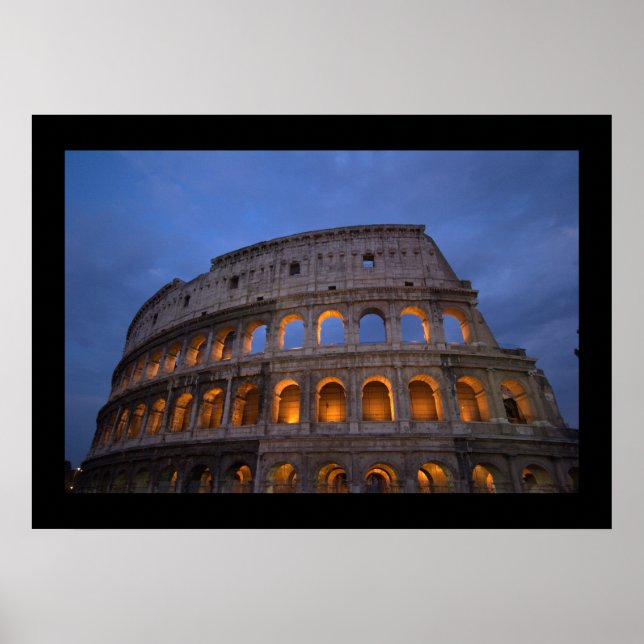 Roman Colosseum at Night Poster (Front)