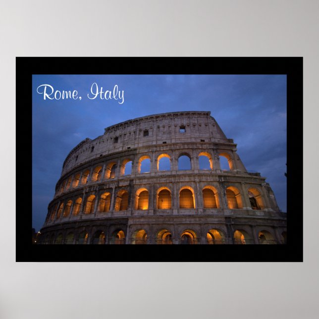 Roman Colosseum at Night Poster (Front)