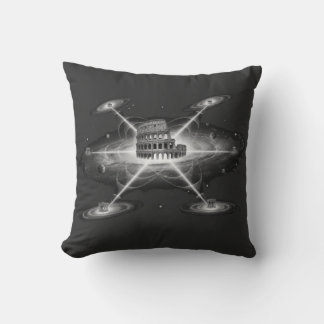 Roman Colosseum Cosmic Galaxy Surreal Space Art T- Cushion