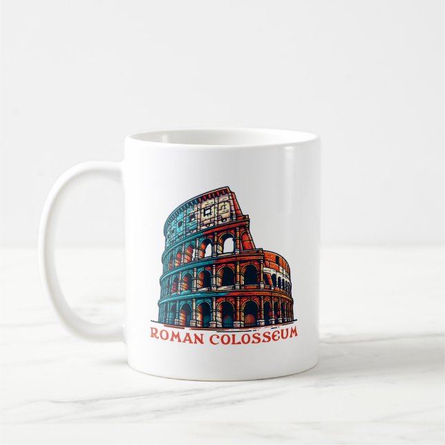 Roman Colosseum, Italy Coffee Mug (Left)