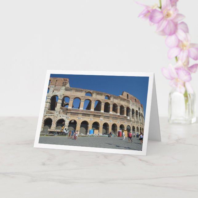 Roman Colosseum, Roma, Italy Card (Orchid)