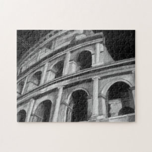 Roman Colosseum with Architectural Drawings Jigsaw Puzzle