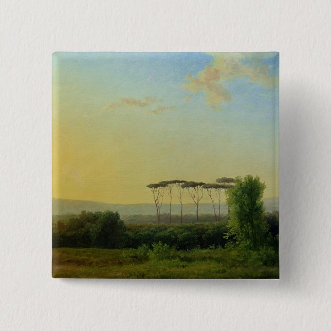 Roman Countryside 15 Cm Square Badge (Front)