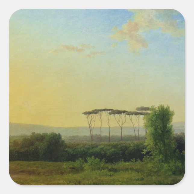 Roman Countryside Square Sticker (Front)