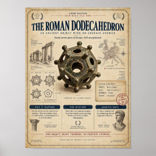 Roman Dodecahedron Archaeology Mystery Poster