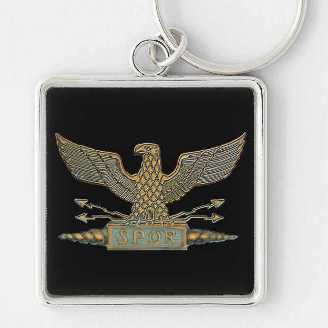 Roman Eagle Copper Key Ring (Front)