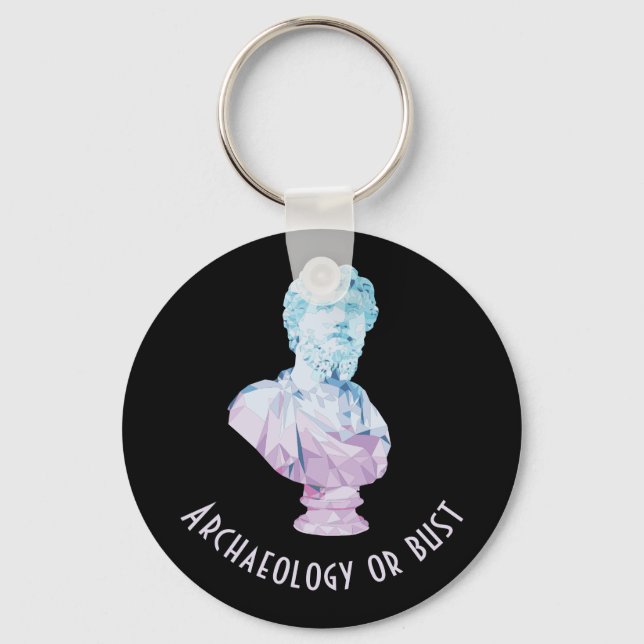 Roman Emperor Bust [archaeology or bust] Key Ring (Front)