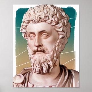 Roman Emperor Marcus Aurelius illustration Poster