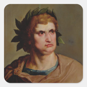 Roman Emperor, possibly Nero  c.1625-30 Square Sticker