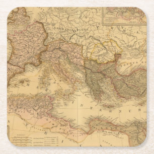 Roman Empire 2 Square Paper Coaster