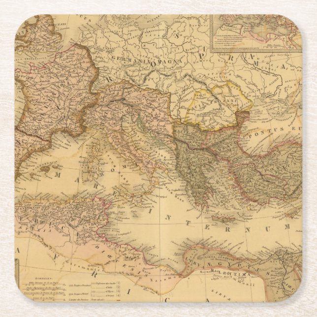 Roman Empire 2 Square Paper Coaster (Front)
