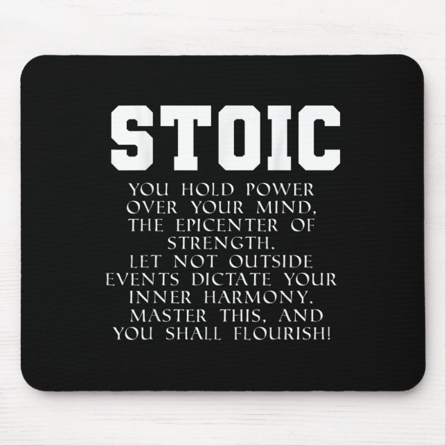 Roman Empire Book Quote Marcus Aurelius Stoic  Mouse Pad (Front)