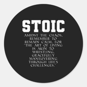Roman Empire Book Quote Meditations Marcus Aureliu Classic Round Sticker